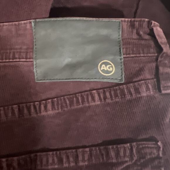 AG Adriano Goldschmied Dylan Men's 32x33 Slim Skinny Burgundy Corduroy Jeans - Picture 6 of 13